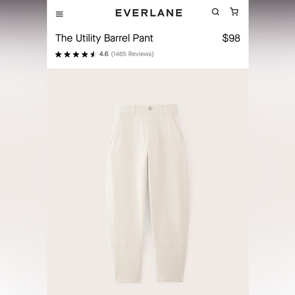Everlane Utility Barrel Pant - Picture 1 of 3